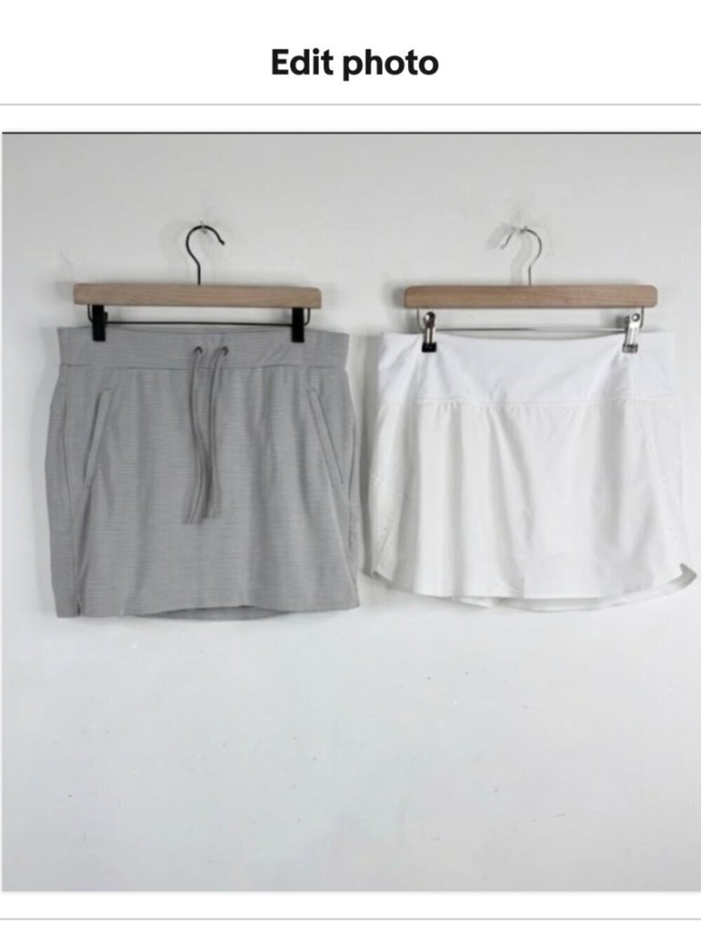 Athleta White Run With It Skort M/L Set of 2 Modern Metro Pickleball Tennis Golf